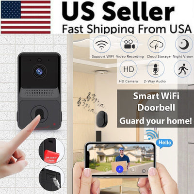 Smart Wireless WiFi Doorbell Intercom Video Camera Door Ring Bell